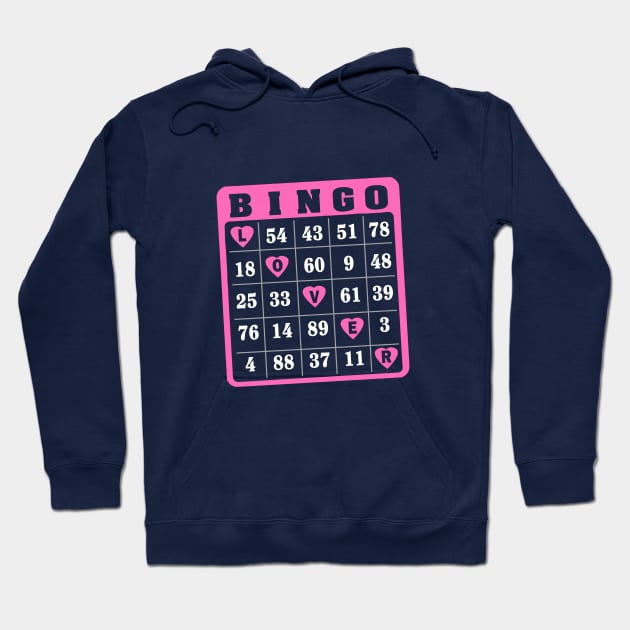 Vintage Bingo Lover Queen Love Bingo Hoodie by TeeCreations